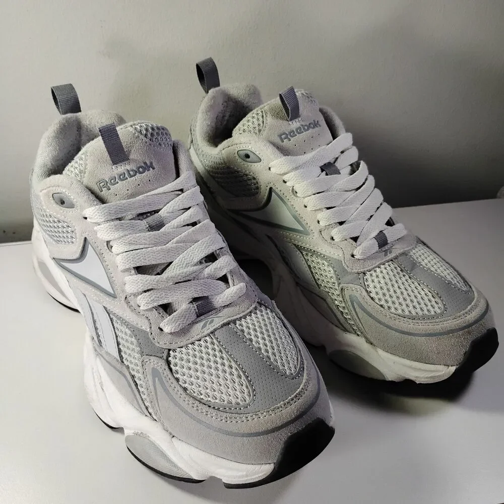 Reebok Royal Charge Sneaker Men US 10.5 Chunky Gray White Casual Lifestyle Shoes